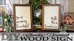 diy chunky framed wood signs you