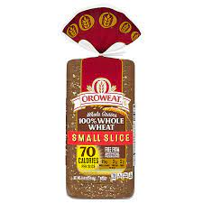 oroweat bread 100 whole wheat small