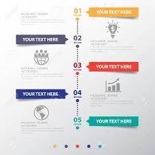 Circle Design Clean Number Timeline Template Graphic Or Website