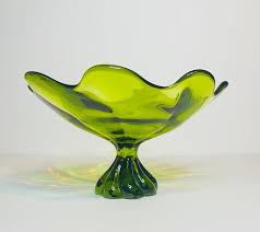 Glass Swung Pedestal Console Bowl