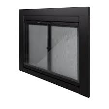 Clear Tempered Glass Fireplace Doors