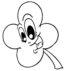 cute four leaf clover coloring page
