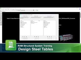 design steel tables ram structural