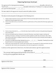 Free Printable Cleaning Services Agreement Printable Agreements