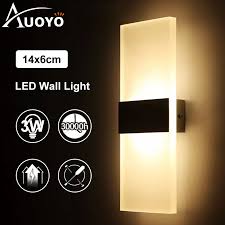 Auoyo Led Wall Light Lamp Acrylic Light