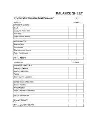 Effective Personal Balance Sheet Form Template Sample Free Download