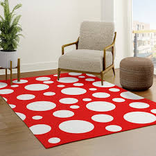pop art polka dot pattern rug