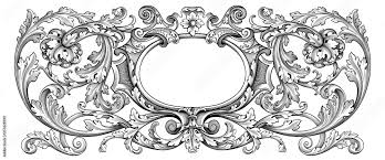 vine baroque fl frame border