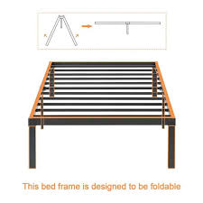 vecelo tall bed frames black metal