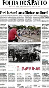Folha de s.paulo, also known as folha de são paulo, or simply folha, is a brazilian daily newspaper founded in 1921 under the name folha da noite and published in são paulo by the folha da manhã company. Capa Folha De S Paulo Edicao Terca 12 De Janeiro De 2021