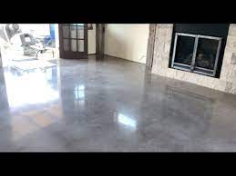 concrete polishing inside a home we