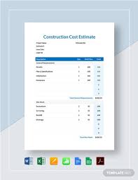 These rates can vary by location, but at a minimum, you'll need to spend $800 to $1,000 to hire an architect to review and approve blueprints and other construction documents if you need a licensed architect's approval. 11 Free Construction Estimate Templates Pdf Doc Excel Free Premium Templates