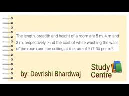 Length Breadth Height Of A Room 5 4 3m