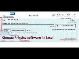 cheque printing software in excel you