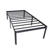 Black Metal Twin Xl Size Iron Side Bed
