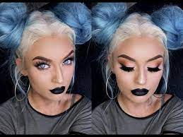 bold black lipstick makeup tutorial