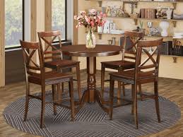Bamey 7 piece counter height dining set. Jaqu5 Mah W 5 Pc Counter Height Dining Room Set Pub Table And 4 Dining Chairs East West Furniture