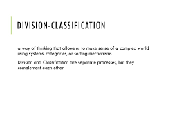 rhetorical modes ppt 17 division classification