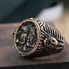 vine egypt myth anubis ring