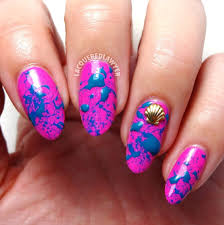how to paint a splatter nail manicure