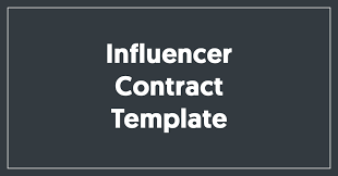 Influencer Contract Template Free Download
