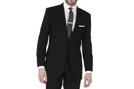 Tm Lewin Super Black 2 Button Slim Fit Suit Clothes