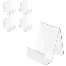 Sourcing guide for acrylic book stand display: Buy Boloyo Acrylic Book Stand With Ledge 5pc Clear Acrylic Display Easel Clear Tablet Holder For Displaying Pictures Books Music Sheets Notebooks Artworks Cds Etc Small Online In Indonesia B08mfkjgqv