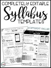 Syllabus Editable Syllabus Infographic Back To School Forms