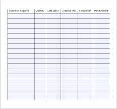 Sample Equipment Sign Out Sheet 14 Documents In Pdf Word