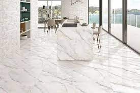 elegant white ceramic floor tile