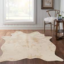 linon faux cowhide rug collection