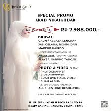 jasa bridal di jakarta bridal smile