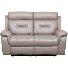 light gray leather reclining sofa