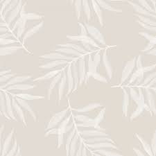 Tranquil Leaves Taupe Wallpaper
