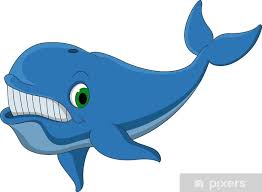 sticker cute blue whale cartoon