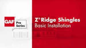 how to install gaf ridge cap z ridge