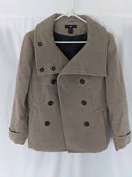 Pea Coat Jacket Tan Beige Very Nice