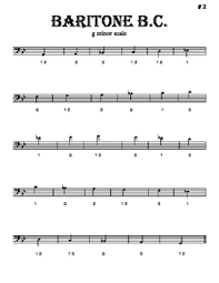 Scales Baritone Bc With Fingering Diagrams