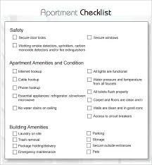 Sample New Apartment Checklist 4 Documents In Pdf