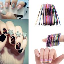 Us 0 83 48 Off 30 Colors Mixed Colorful Beauty Roll Ribbon Decorations Striping Decals Foil Tips Diy Nail Art Design Nail Stickers Tool In Stickers