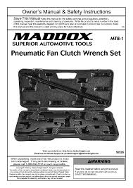 maddox pneumatic fan clutch wrench set