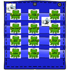 Sight Word Editable Hide Seek Pocket Chart Cards Frog Theme