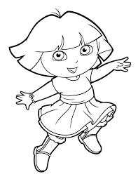 Printable Dora The Explorer Coloring Pages Free Colouring Pages