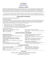 Resume CV Cover Letter  personal trainer resume personal trainer     florais de bach info