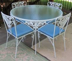Vintage Woodard Patio Dining Table With