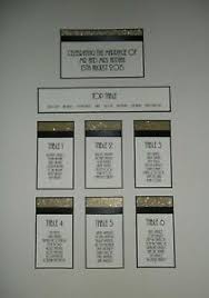 Details About Art Deco Wedding Table Plan Seating Chart 1920s A2 Glitter Seating Plan