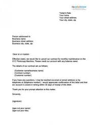 Printable Sample Contract Termination Letter Form Real