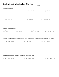 Download free printable worksheets for cbse class 10 quadratic equation with important topic these worksheets for grade 10 quadratic equation, class assignments and practice tests have. Algebra Review Worksheet On Quadratics
