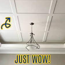 easy diy coffered ceiling idea simple