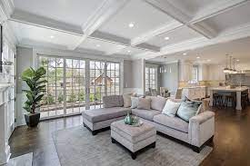 75 Coffered Ceiling Family Room With A
